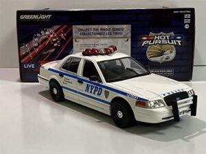 greenlight 85513 hot pursuit - 2011 ford crown victoria police new york city police dept (nypd) 1/24 scale