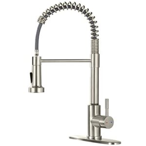 arrisea kitchen faucets brushed nickel, 3 hole stainless steel kitchen faucet, laundry sink faucet with sprayer, single handle outdoor sink faucets with deck plate, llave de fregadero de cocina