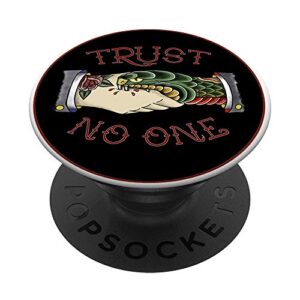 trust no one - american traditional tattoo popsockets swappable popgrip