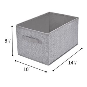 GRANNY SAYS Bundle of 3-Pack Gray Rectangular Lidless Storage Bins & 3-Pack Gray Rectangular Storage Bins with Lids