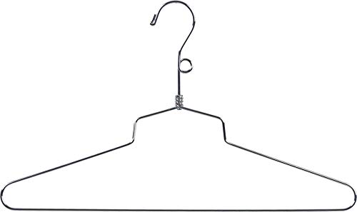 Petite Chrome Metal Swivel Salesman Hanger with Loop on Neck in 16" Length X 1/8" Thick, Box of 100