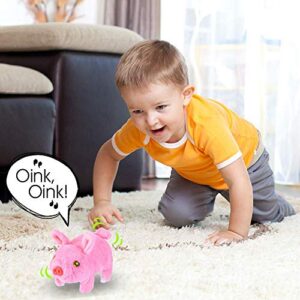 ArtCreativity Walking Pig Toy That Oinks, Wiggles, and Lights Up, Battery Operated Oinking Piggy with Moving Tail and Nose, Interactive Piglet Pet Toy for Kids, Best Gift for Boys and Girls