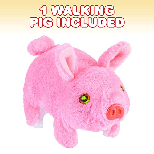 ArtCreativity Walking Pig Toy That Oinks, Wiggles, and Lights Up, Battery Operated Oinking Piggy with Moving Tail and Nose, Interactive Piglet Pet Toy for Kids, Best Gift for Boys and Girls