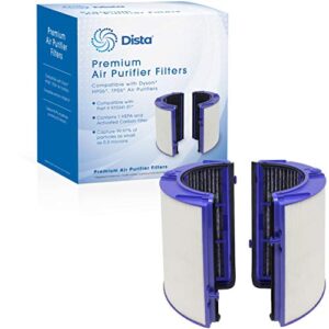 dista filter - 970341-01 premium combi 360 glass true hepa filter compatible with dyson air purifier model ph01 ph02 ph03 ph3a ph04 tp06 hp06 tp07 hp07 tp7a tp09 hp09 for for dyson pure cool +hot +humidify cryptomic tower purifying fan part # 970341-01 97