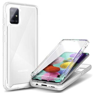 e-began case for samsung galaxy a21s (not fit a21), full-body protective rugged bumper cover with built-in screen protector, shockproof impact resist durable phone case -matte