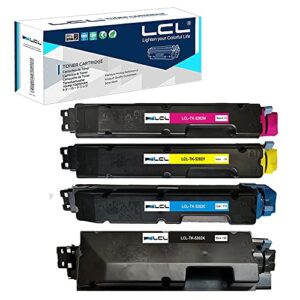 lcl compatible toner cartridge replacement for kyocera tk5282 tk-5282 tk-5282k tk-5282c tk-5282m tk-5282y 1t02tw0us0 1t02twcus0 1t02twbus0 1t02twaus0 (black cyan magenta yellow 4-pack )
