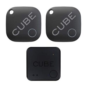 cube tracker, cube shadow bundle, key finder smart bluetooth item tracker for luggage, wallet, dogs, kids, cats, with app for phone, replaceable battery waterproof tracking device