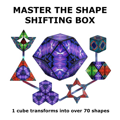 SHASHIBO Shape Shifting Box - Award-Winning, Patented Fidget Cube w/ 36 Rare Earth Magnets - Transforms Into Over 70 Shapes, Download Fun in Motion Toys Mobile App (Original Series - Wings)