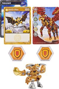 bakugan ultra, batrix, 3-inch tall armored alliance collectible action figure and trading card