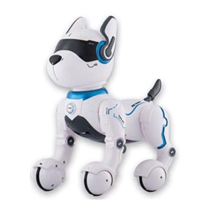 remote control robot dog toy with touch function and voice control, rc dog robots toys for kids 3,4,5,6,7,8,9,10 year old and up, smart & dancing robot toy, imitates animals mini pet dog robot