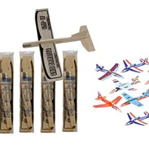 GRANITE MOUNTAIN PRODUCTS Balsa Wood and Styrofoam Airplane Toys Set - 6 Balsa Glider Kits and 6 Foam Model Toy Airplane Kits | 12 Total Planes | Classic Toys Perfect for Party Favors, Parties, BBQ's