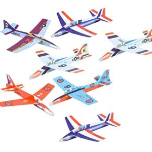 GRANITE MOUNTAIN PRODUCTS Balsa Wood and Styrofoam Airplane Toys Set - 6 Balsa Glider Kits and 6 Foam Model Toy Airplane Kits | 12 Total Planes | Classic Toys Perfect for Party Favors, Parties, BBQ's