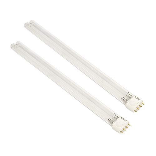 CNZ 36W UVC Replacement Bulb 2G11 Base for Aquarium Pond Filter UV Clarifier, 2-Pack