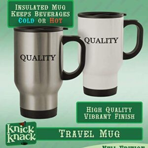 Knick Knack Gifts got spolar? - 14oz Stainless Steel Travel Mug, Silver