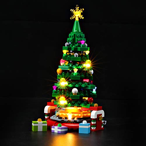 BRIKSMAX Led Lighting Kit for Christmas Tree - Compatible with Lego 40338 Building Blocks Model- Not Include The Lego Set