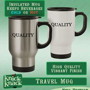 Knick Knack Gifts got greencloth? - 14oz Stainless Steel Travel Mug, Silver