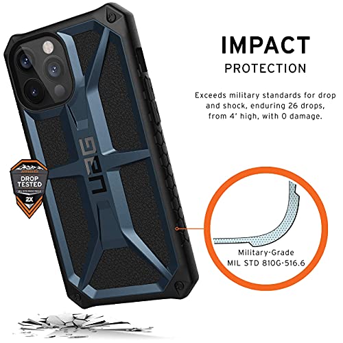 URBAN ARMOR GEAR UAG Designed for iPhone 12 Case/iPhone 12 Pro Case [6.1-inch Screen] Rugged Lightweight Slim Shockproof Premium Monarch Protective Cover, Mallard