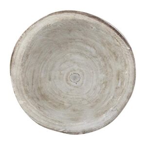 Santa Barbara Design Studio Table Sugar Hand Carved Paulownia Wood Serving Bowl, 12" Diameter, Natural