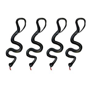 wdfs small rubber snakes, fake snakes realistic rain forest snakes toys for boys gag toys, prop, game prizes and party decorations