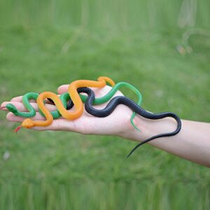WDFS Small Rubber Snakes, Fake Snakes Realistic Rain Forest Snakes Toys for Boys Gag Toys, Prop, Game Prizes and Party Decorations
