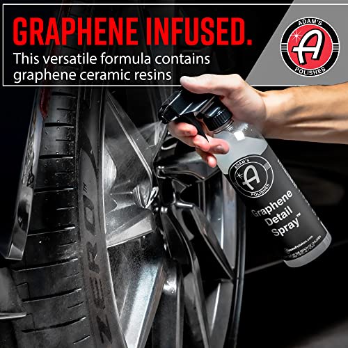 Adam’s Graphene Detail Spray Refill Kit - Extends Protection of Waxes, Sealants, & Coatings | Quick, Waterless Detailer For Car Detailing | Clay Bar, Drying Aid, Add Shine Gloss Ceramic Protection