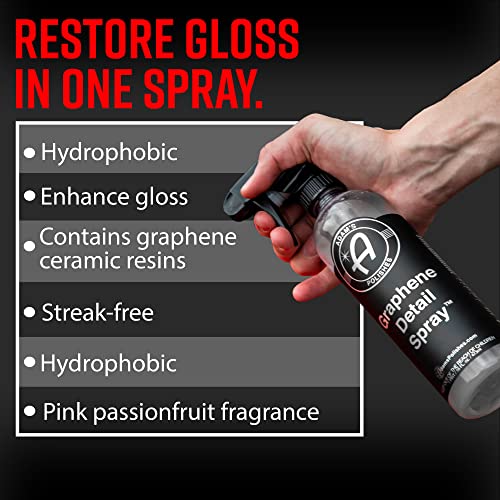 Adam’s Graphene Detail Spray Refill Kit - Extends Protection of Waxes, Sealants, & Coatings | Quick, Waterless Detailer For Car Detailing | Clay Bar, Drying Aid, Add Shine Gloss Ceramic Protection