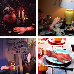 Kaliosy Halloween Blood Hand Fake Human Arms Bloody Hands Horror Realistic Severed Arm, Scary Prank Arm Props for Halloween April Fool's Day Carnival Dress Party Outside Inside Haunted House Decor