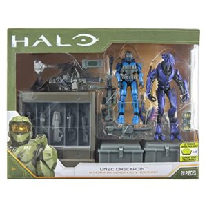 halo 4” hero mission pack - spartan gungnir and elite mercenary action figures plus weapons infinite accessories - unsc checkpoint