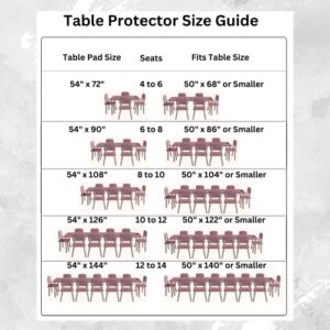 tablecloths by design - Quality Table Pad Protector, Waterproof Vinyl Table Cover for Superior Protection from Spills, Scratches & Heat - Reusable Table Cloth with Cushion Flannel Backing (54 x 108)