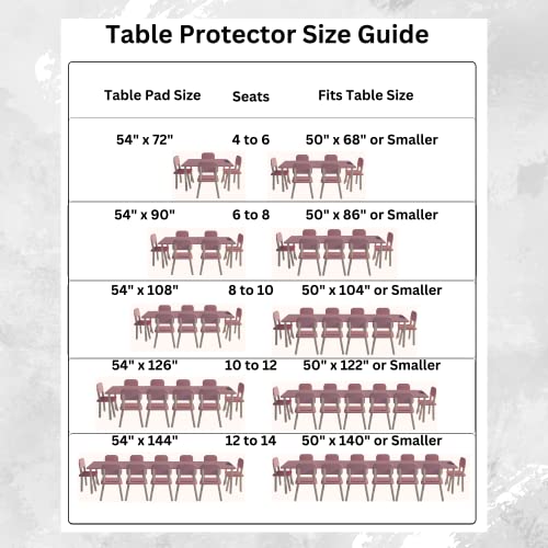 tablecloths by design - Quality Table Pad Protector, Waterproof Vinyl Table Cover for Superior Protection from Spills, Scratches & Heat - Reusable Table Cloth with Cushion Flannel Backing (54 x 108)