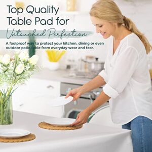 tablecloths by design - Quality Table Pad Protector, Waterproof Vinyl Table Cover for Superior Protection from Spills, Scratches & Heat - Reusable Table Cloth with Cushion Flannel Backing (54 x 108)