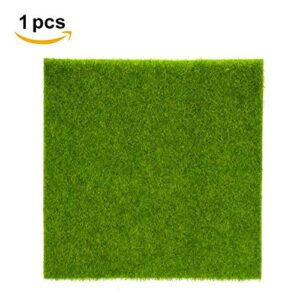 Cocoarm Artificial Grass Turf Lawn, Synthetic Artificial Grass Mat Turf Lawn Garden Micro Landscape Ornament Dollhouse Grass Home Decor for Indoor and Outdoor Use, Non Toxic for Pet, 12 x 12inch