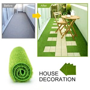 Cocoarm Artificial Grass Turf Lawn, Synthetic Artificial Grass Mat Turf Lawn Garden Micro Landscape Ornament Dollhouse Grass Home Decor for Indoor and Outdoor Use, Non Toxic for Pet, 12 x 12inch