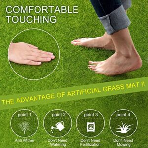 Cocoarm Artificial Grass Turf Lawn, Synthetic Artificial Grass Mat Turf Lawn Garden Micro Landscape Ornament Dollhouse Grass Home Decor for Indoor and Outdoor Use, Non Toxic for Pet, 12 x 12inch