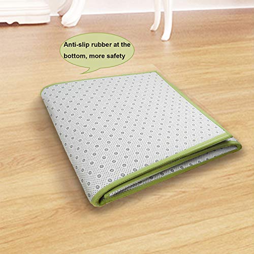 MYOYAY 71'' x 71'' Tatami Mat Rattan Japanese Floor Mats 0.47'' Thickness Large Memory Foam Breathable Sleeping Mat Non-Slip Crawling Mats Living Room Bedroom Area Rug with Storage Bag