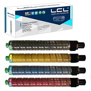 lcl compatible toner cartridge replacement for ricoh 821117 821120 821119 821118 821181 821184 821183 821182 sp c830dn c830dna sp c831d sp c830 c830dn c831 c831dn (4-pack black cyan magenta yellow)