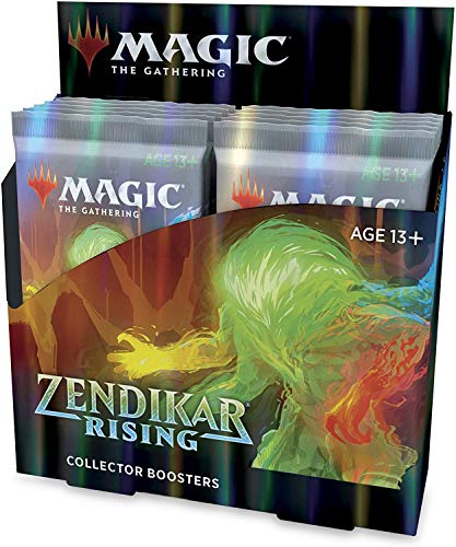 Magic The Gathering Zendikar Rising Collector Booster (12 Packs) & 2 Box Toppers