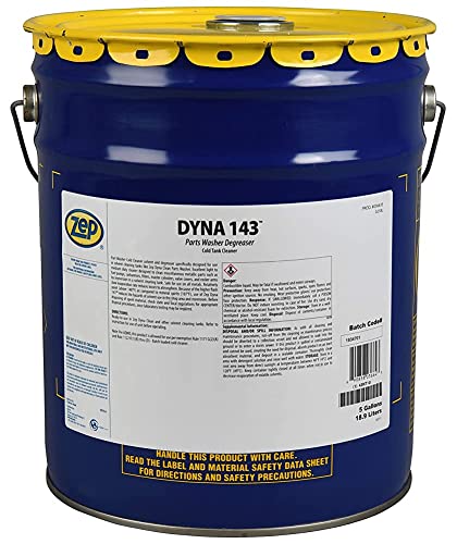 Zep Dyna 143 Parts Washer Solvent - 5 Gallons (1 Bucket) 36635 - Designed for use in Parts Washer, Dyna Clean, Dyna Brute FB, Super Brute FB, Brake Buggy and Dyna Mate (for Business Customers Only)