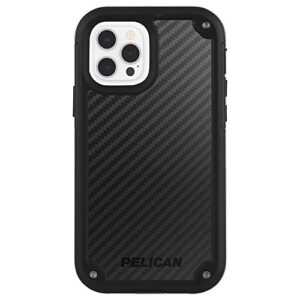 pelican - shield series - kevlar case for iphone 12 pro max (5g) - 21 ft drop protection - 6.7 inch - black