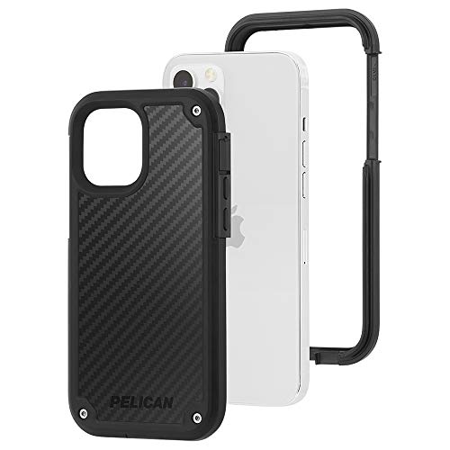 Pelican - SHIELD Series - Kevlar Case for iPhone 12 Pro Max (5G) - 21 ft Drop Protection - 6.7 Inch - Black