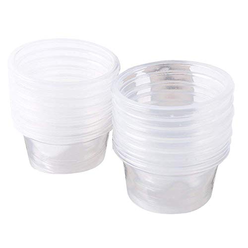 SLSON Gecko Feeder Ledge with 120 Pack 1 oz Plastic Bowls for Reptiles Food and Water Feeding