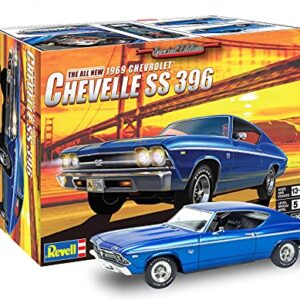 Revell 85-4492 1969 Chevelle SS 396 Model Car Kit 1:25 Scale 125-Piece Skill Level 5 Plastic Model Building Kit Blue