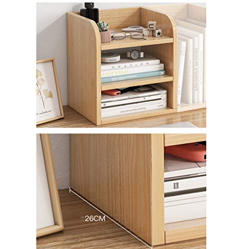 Divide-Grid Bookshelf Magazine Rack Partition Shelf Stratification Storage Rack Desktop Office Desk Home 43X26X34CM MUMUJIN