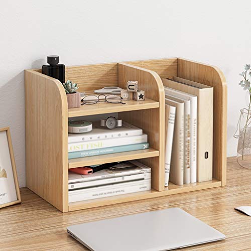 Divide-Grid Bookshelf Magazine Rack Partition Shelf Stratification Storage Rack Desktop Office Desk Home 43X26X34CM MUMUJIN