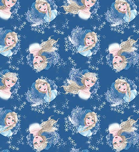 Disney Frozen II Elsa Fabric by The Yard Cotton Face Mask Craft Sewing