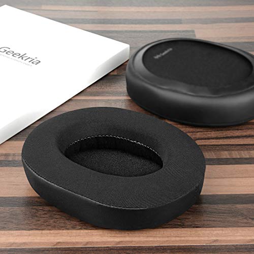 Geekria Sport Cooling Gel Replacement Ear Pads for Sony MDR-1ABT, MDR-1RBT, MDR-1RNC Headphones Ear Cushions, Headset Earpads, Ear Cups Repair Parts (Black)