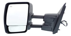 garage-pro mirror compatible with 2012-2021 nissan nv1500, 2012-2021 nv2500 and 2012-2021 nv3500 towing, driver side, heated, power glass, blind spot glass