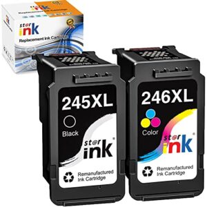 st@r ink 245xl 246xl ink cartridges | remanufactured replacement for canon 245 246 for pixma mx490 mx492 mg2522 ts3322 tr4520 ts3122 tr4522 tr4500 mg2500 printer ink 243xl (black/color) 2-pack