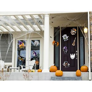 12 Pieces Halloween Cutouts, Pumpkin, Bat, Spider, Witch, Ghost, Halloween Party Decoration Poster (Cute Style)