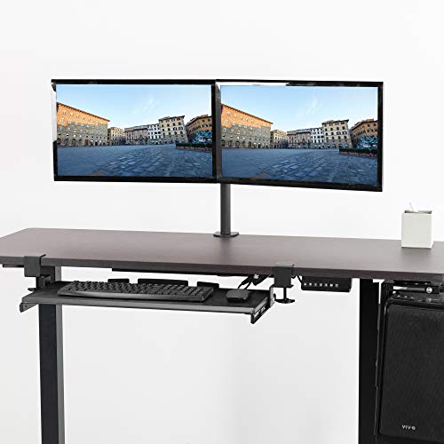 VIVO Espresso 60 x 24 inch Universal Solid One-Piece Table Top for Standard and Sit to Stand Height Adjustable Home and Office Desk Frames, DESK-TOP60E